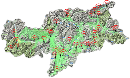 EOLO Internet Abdeckung in Südtirol